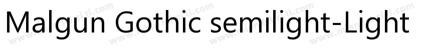 Malgun Gothic semilight-Light (CHIN字体转换